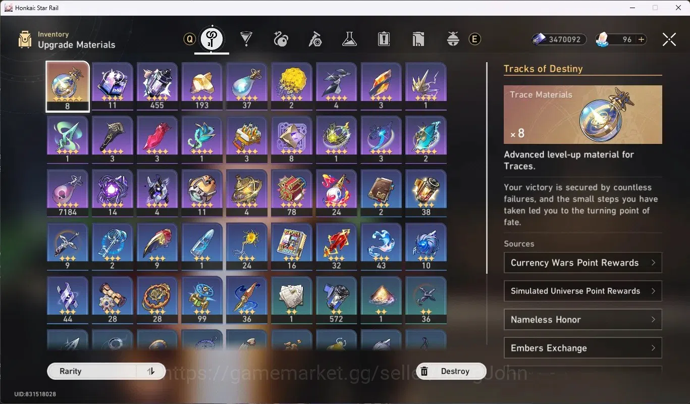 Honkai Star Rail Accounts ASIA| TL 70 |17 Limited [(Castorice,Evernight,Phai image 14