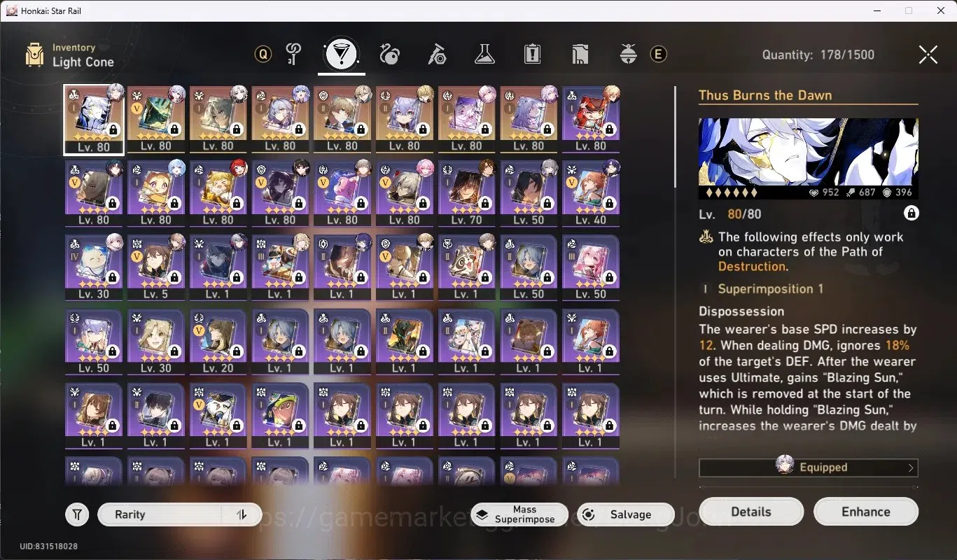 Honkai Star Rail Accounts ASIA| TL 70 |17 Limited [(Castorice,Evernight,Phai image 15