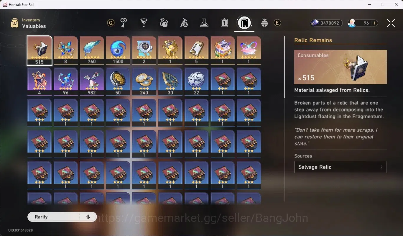 Honkai Star Rail Accounts ASIA| TL 70 |17 Limited [(Castorice,Evernight,Phai image 20
