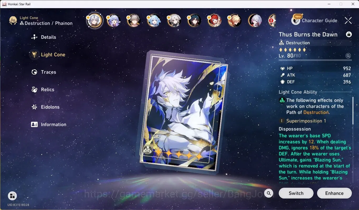 Honkai Star Rail Accounts ASIA| TL 70 |17 Limited [(Castorice,Evernight,Phai image 7