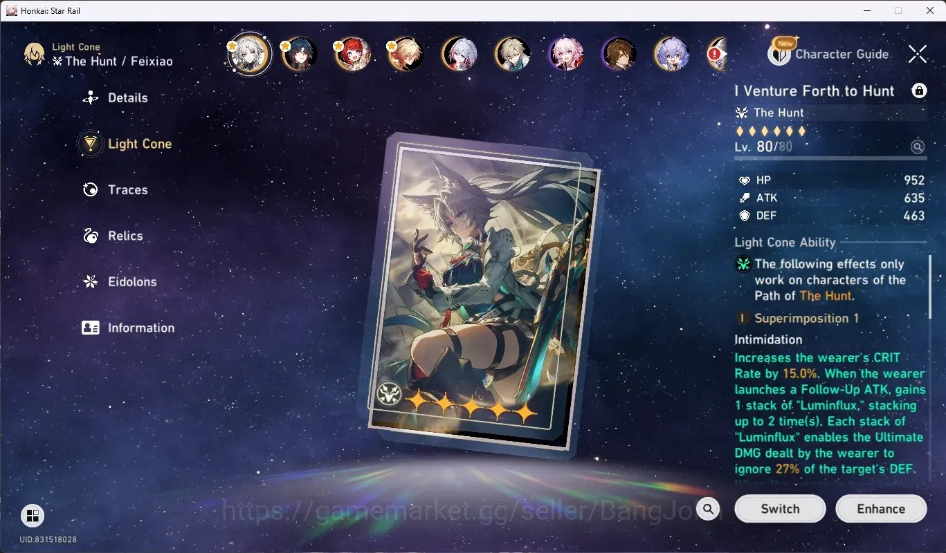 Honkai Star Rail Accounts ASIA| TL 70 |17 Limited [(Castorice,Evernight,Phai image 9