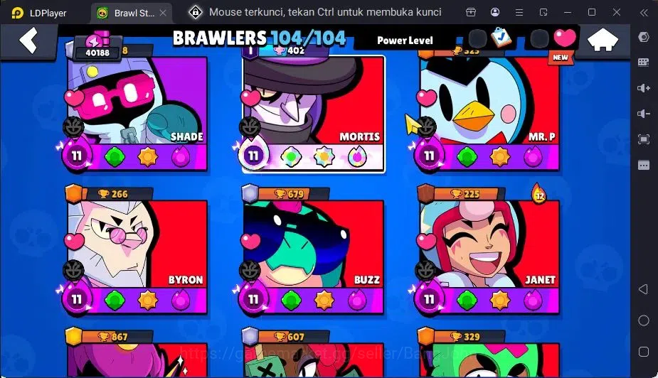 Brawl Stars Accounts Global | 104 Brawler|54 Max Hypercharge|5 Hyoercharge,12 Legend,138 Epic Skins|11981 Bling | ProtectOff 10