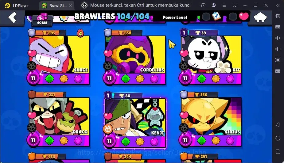 Brawl Stars Accounts Global | 104 Brawler|54 Max Hypercharge|5 Hyoercharge,12 Legend,138 Epic Skins|11981 Bling | ProtectOff 13