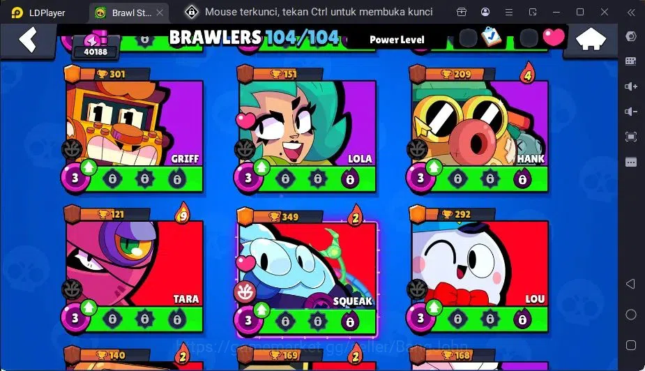 Brawl Stars Accounts Global | 104 Brawler|54 Max Hypercharge|5 Hyoercharge,12 Legend,138 Epic Skins|11981 Bling | ProtectOff 18