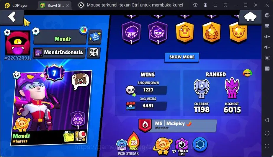 Brawl Stars Accounts Global | 104 Brawler|54 Max Hypercharge|5 Hyoercharge,12 Legend,138 Epic Skins|11981 Bling | ProtectOff 3