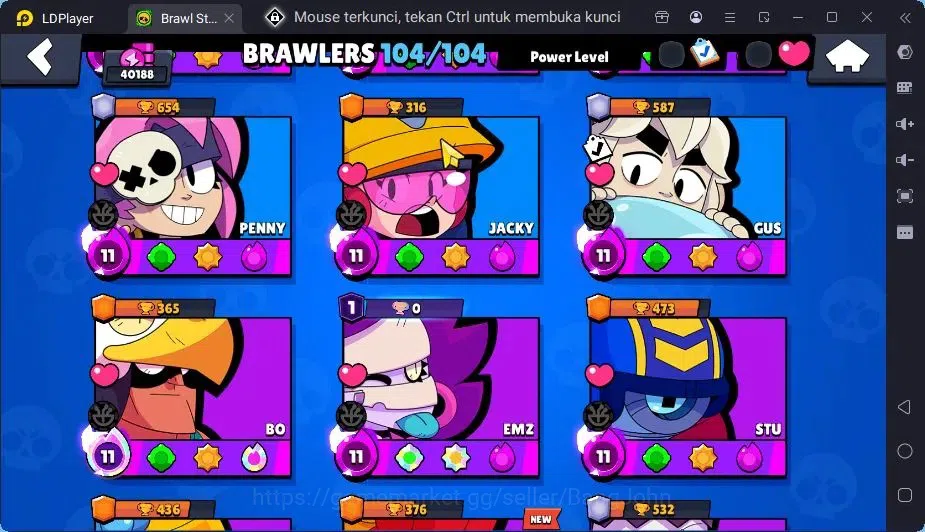 Brawl Stars Accounts Global | 104 Brawler|54 Max Hypercharge|5 Hyoercharge,12 Legend,138 Epic Skins|11981 Bling | ProtectOff 7