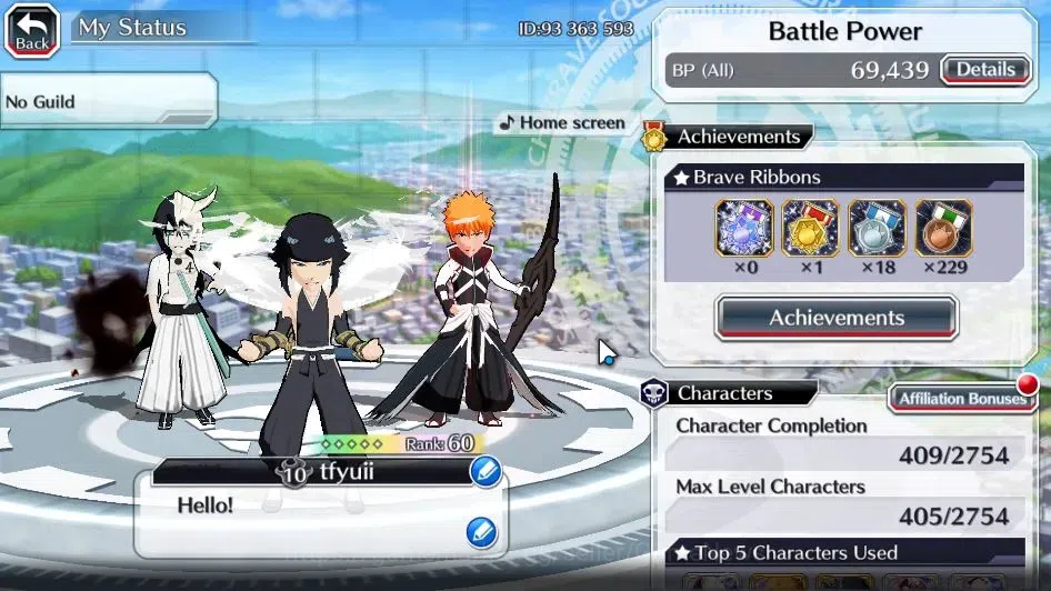 Bleach: Brave Souls Accounts [GLOBAL]20K Orbs+Fresh All Story|Lv200 (TYBW24 Soi image 2