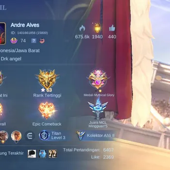 Mobile Legends: Bang Bang Accounts Collector Global|Skin 183|Expert|Collector Natalia,Luckybox Lancelot,MYTH Clint,Valentine