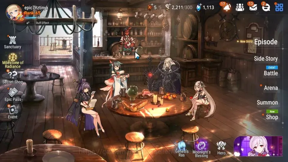 Epic Seven Accounts Mid-Tier GLOBAL Unverif|NewEra|13 ML(LOT Scales,Zio,Bos Arunka,Dp 1