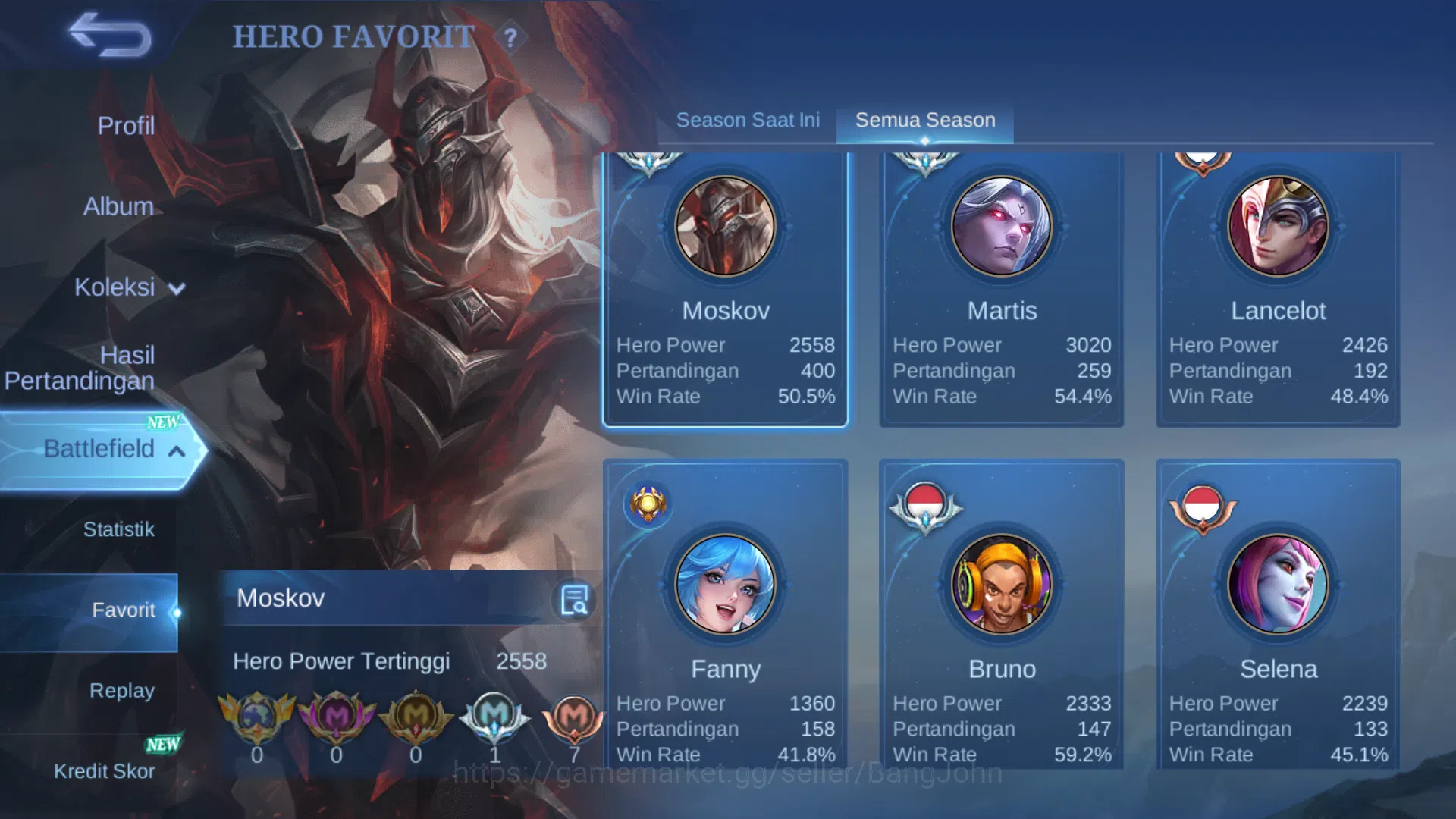Mobile Legends: Bang Bang Accounts Hero 93 | Skin 141 | Dragontamer Ling, Masha, Este image 17