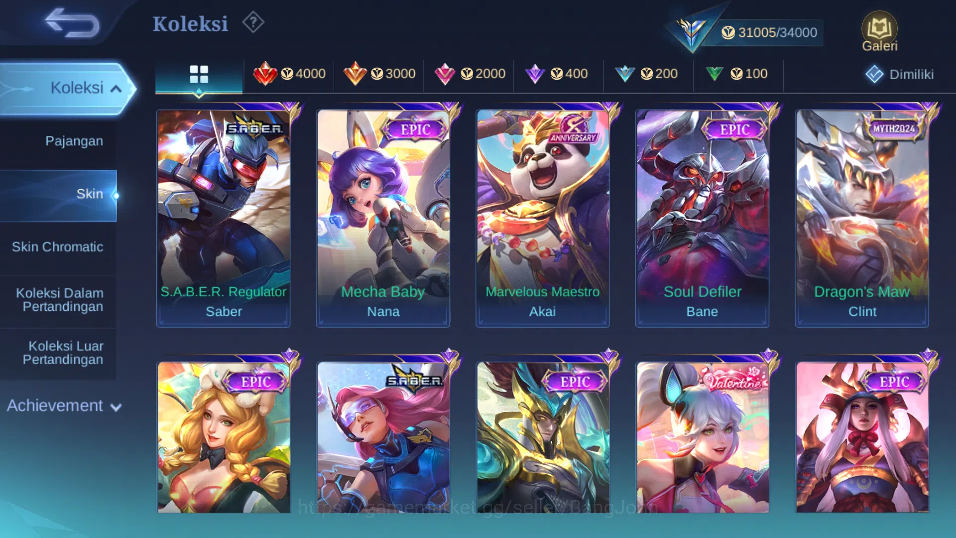 Mobile Legends: Bang Bang Accounts Hero 93 | Skin 141 | Dragontamer Ling, Masha, Este image 3