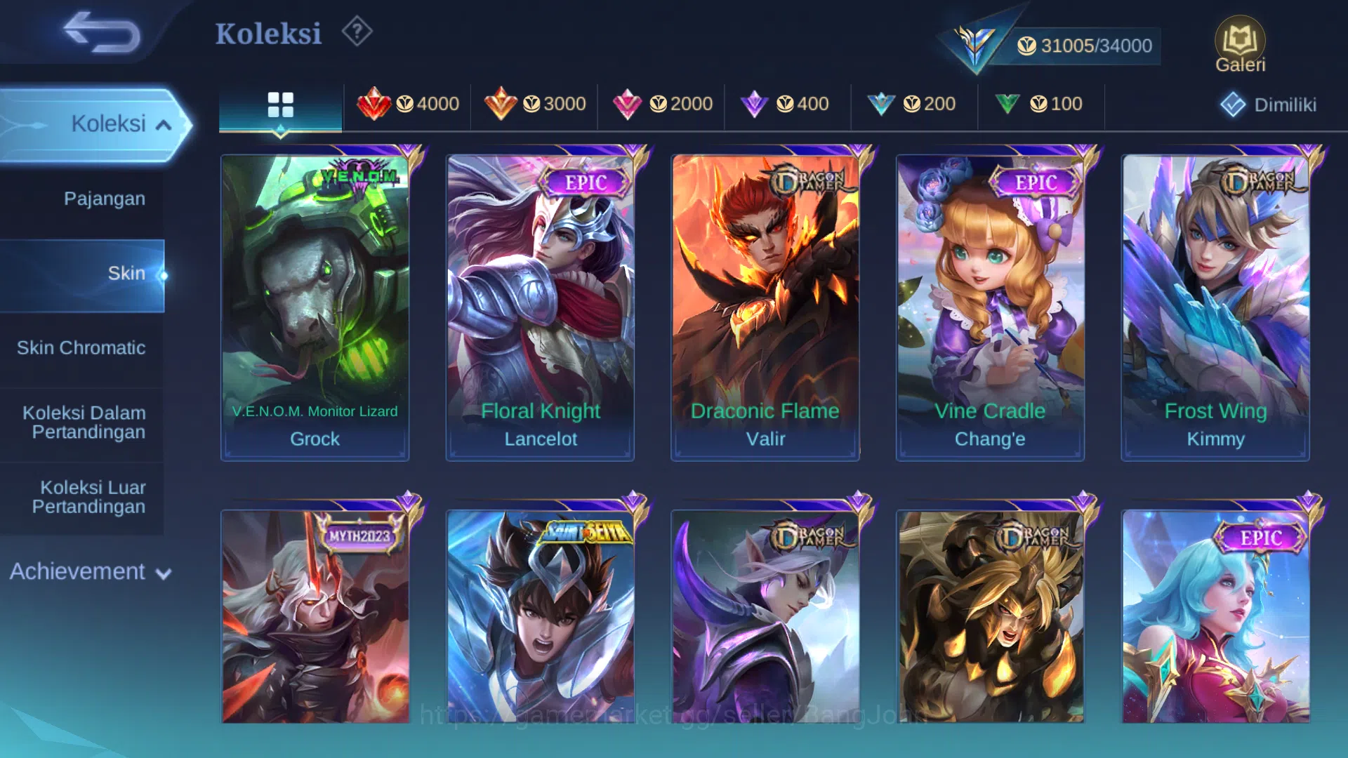 Mobile Legends: Bang Bang Accounts Hero 93 | Skin 141 | Dragontamer Ling, Masha, Este image 6