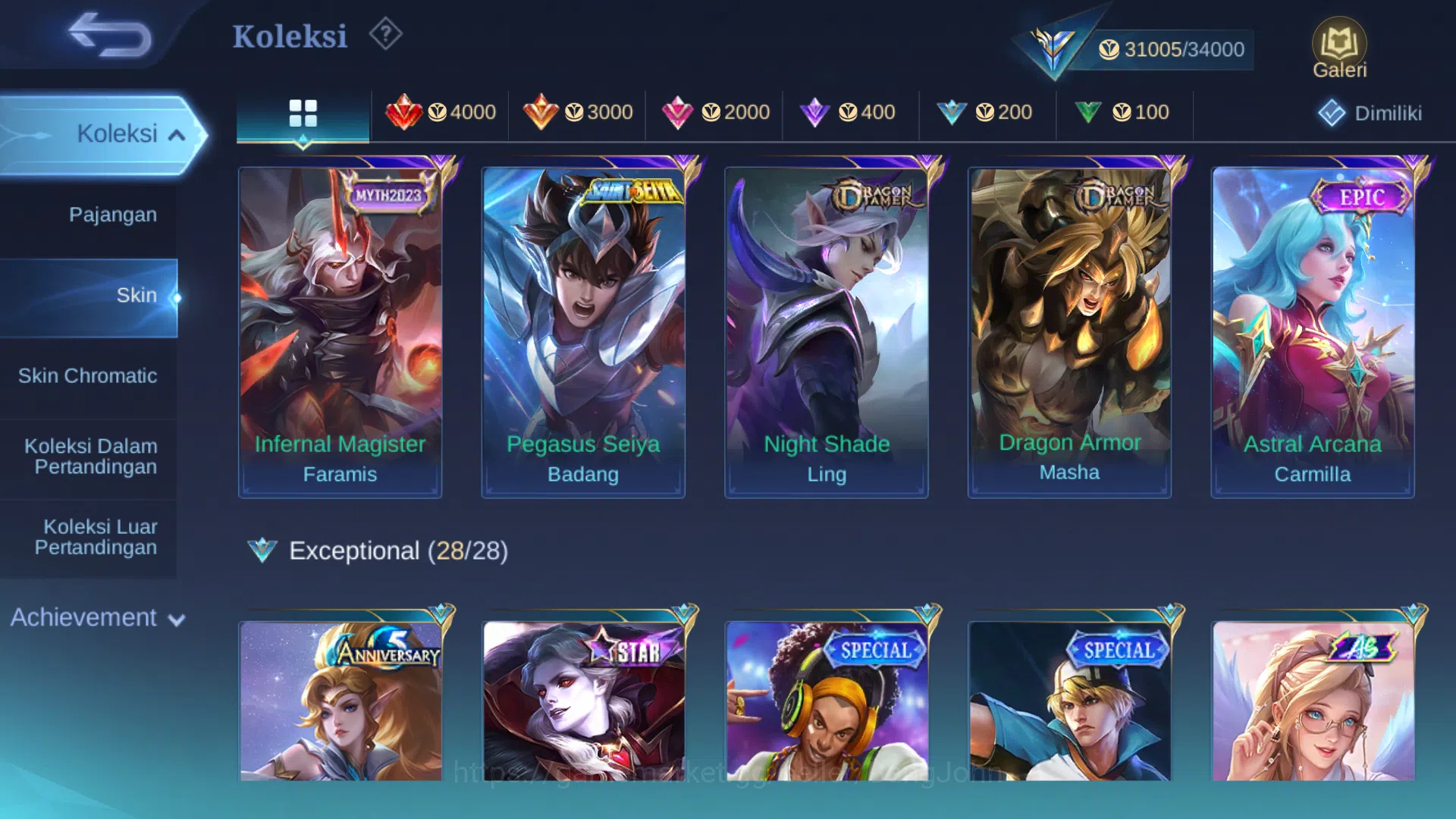 Mobile Legends: Bang Bang Accounts Hero 93 | Skin 141 | Dragontamer Ling, Masha, Este image 7