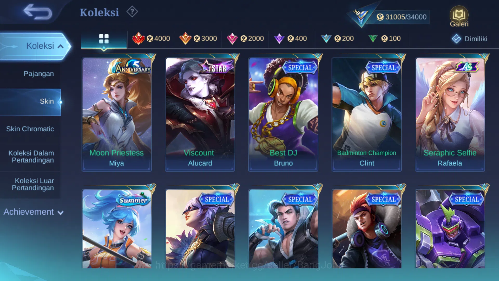 Mobile Legends: Bang Bang Accounts Hero 93 | Skin 141 | Dragontamer Ling, Masha, Este image 8