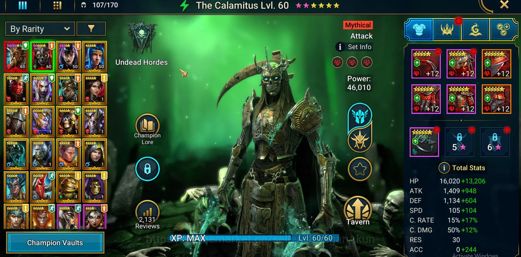 Raid: Shadow Legends Accounts Lv17 320K Power|2 Myth Alaz Sunbearer, Calamitus|2 image 4