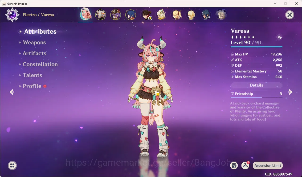 Genshin Impact Accounts Mid-Game | ASIA | AR 52 Varessa | Xilonen Dehya image 2