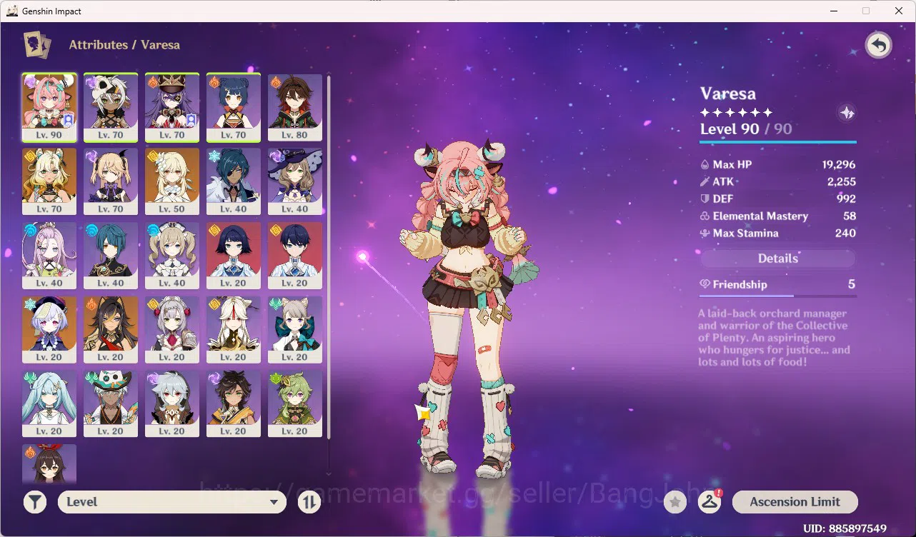 Genshin Impact Accounts Mid-Game | ASIA | AR 52 Varessa | Xilonen Dehya image 3