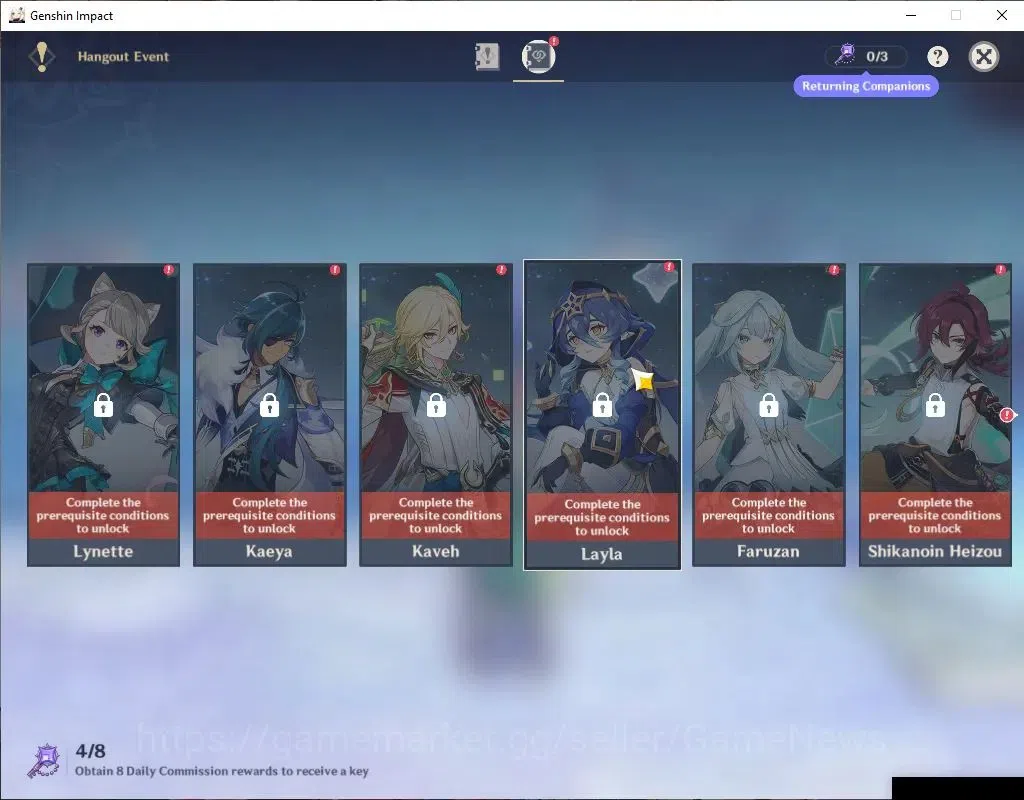 Genshin Impact Accounts ASIA |Starter|AR 30|1 Limited+16(*4Character)| Nef image 12