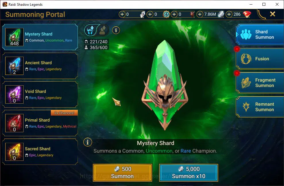 Raid: Shadow Legends Accounts Mid-Game Lv10 1M Power| 1 Mythic (LadyMikage)+4 Legendary (Ninja,Narma,Kreela,Cleoptrix)| 11 11