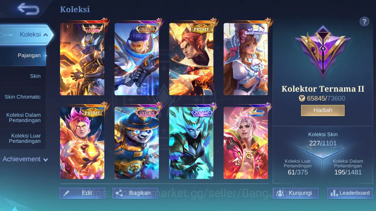 Mobile Legends: Bang Bang Accounts GLOBAL Hero 85 Skin 227 Legend Granger | CC Grange image 8