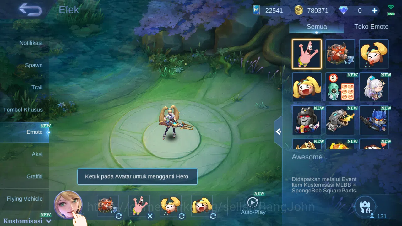 Mobile Legends: Bang Bang Accounts Hero 131 | skin 193 | kof karina | spongebob cyclo image 11