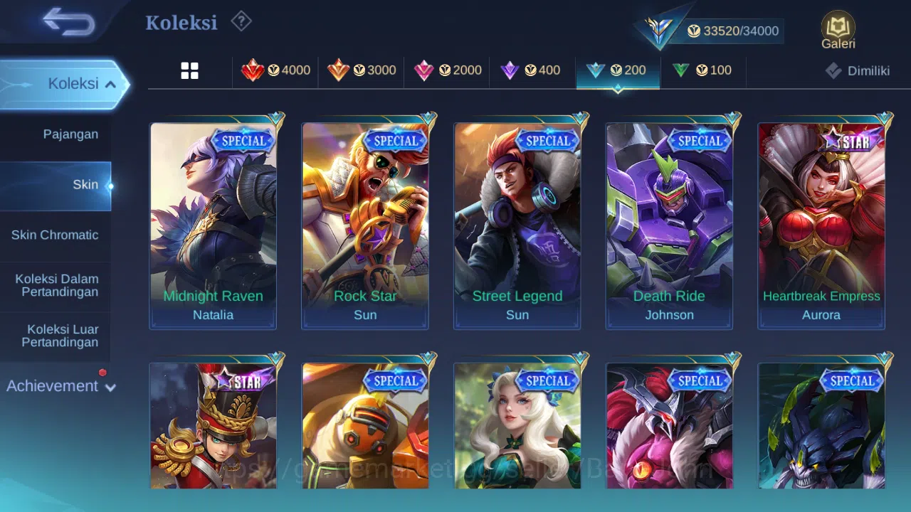 Mobile Legends: Bang Bang Accounts Hero 131 | skin 193 | kof karina | spongebob cyclo image 17