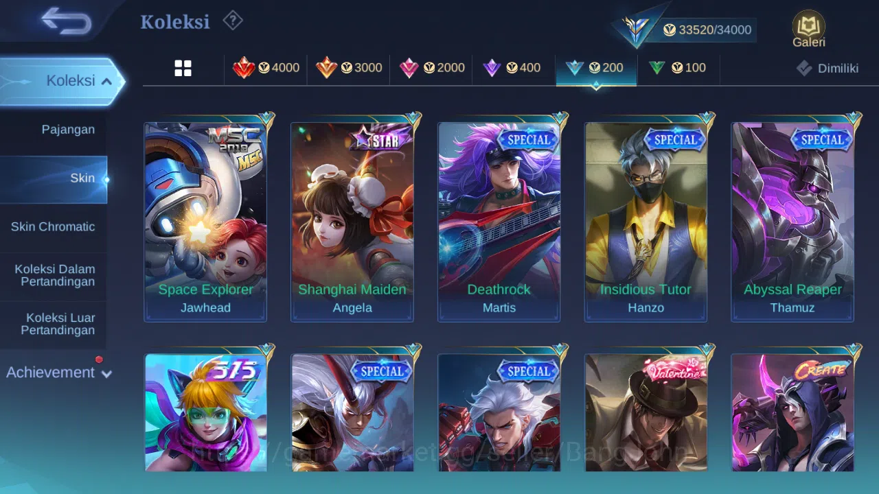 Mobile Legends: Bang Bang Accounts Hero 131 | skin 193 | kof karina | spongebob cyclo image 18