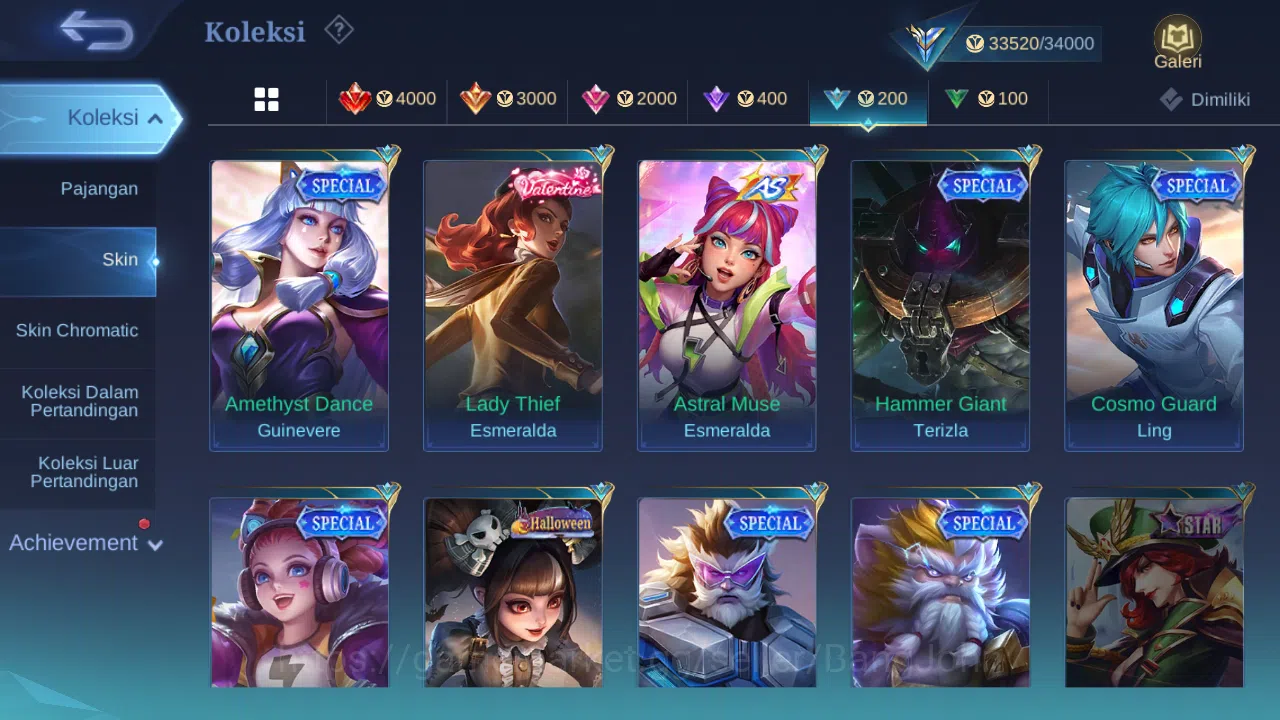 Mobile Legends: Bang Bang Accounts Hero 131 | skin 193 | kof karina | spongebob cyclo image 19