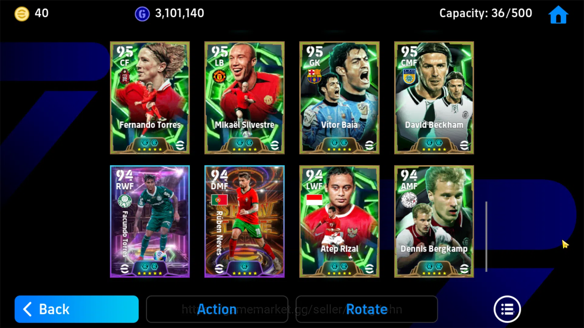 eFootball Accounts power 3202 | cruyff epic db, puskas epic db, schol image 2