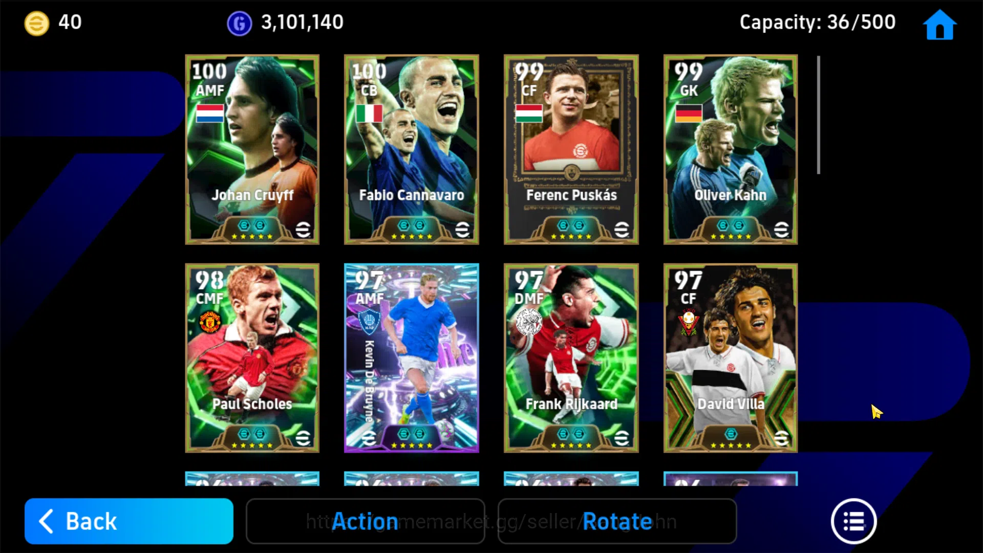 eFootball Accounts power 3202 | cruyff epic db, puskas epic db, schol image 5