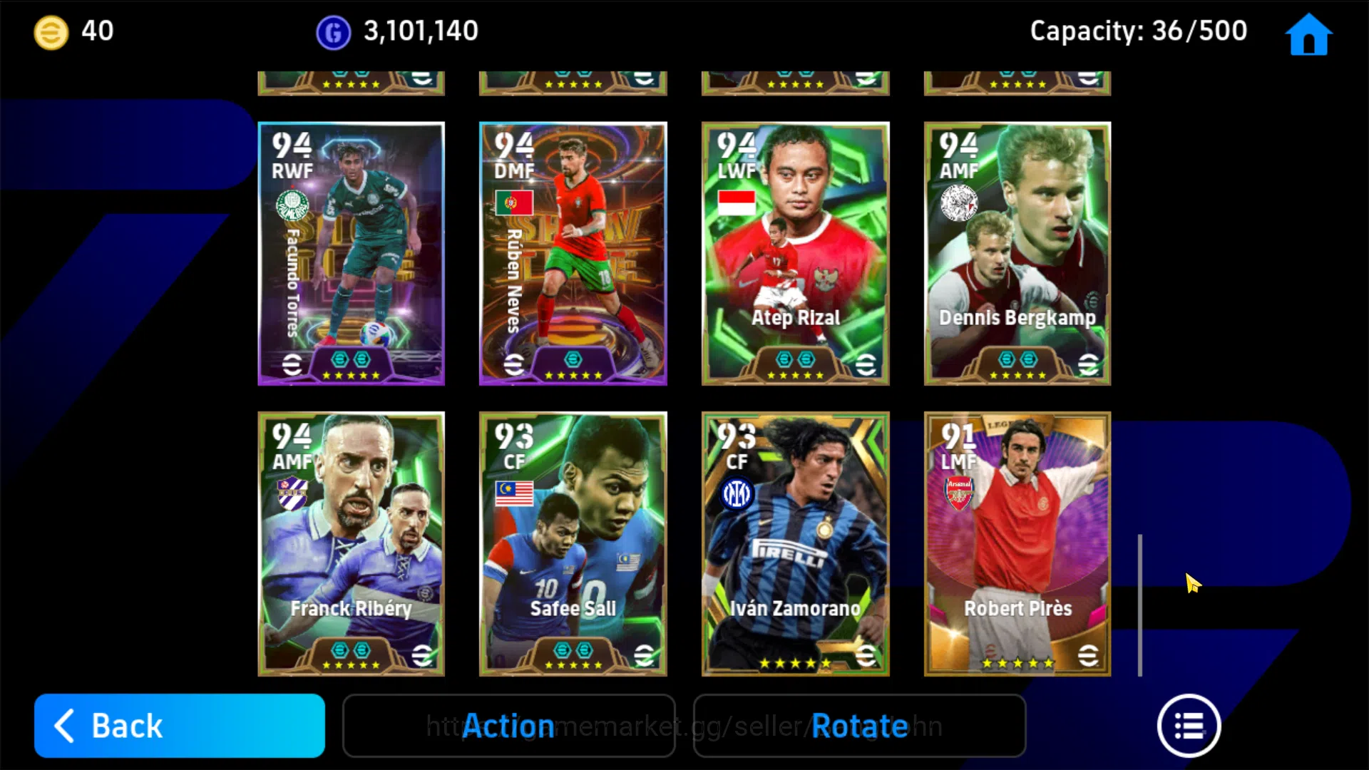 eFootball Accounts power 3202 | cruyff epic db, puskas epic db, schol image 6