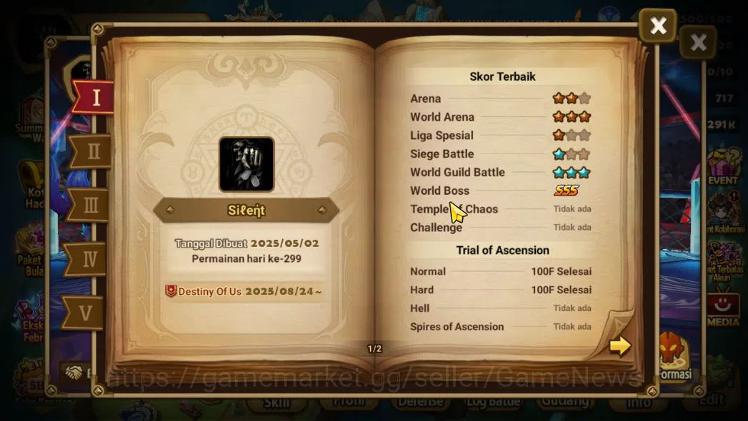 Summoners War: Sky Arena Accounts Mid-Game ASIA Lv100|1 LD(Artamiel)|40 NB5(Feng Yang,Laika,Lamiella,Etc)+72 6*Monster|All 3