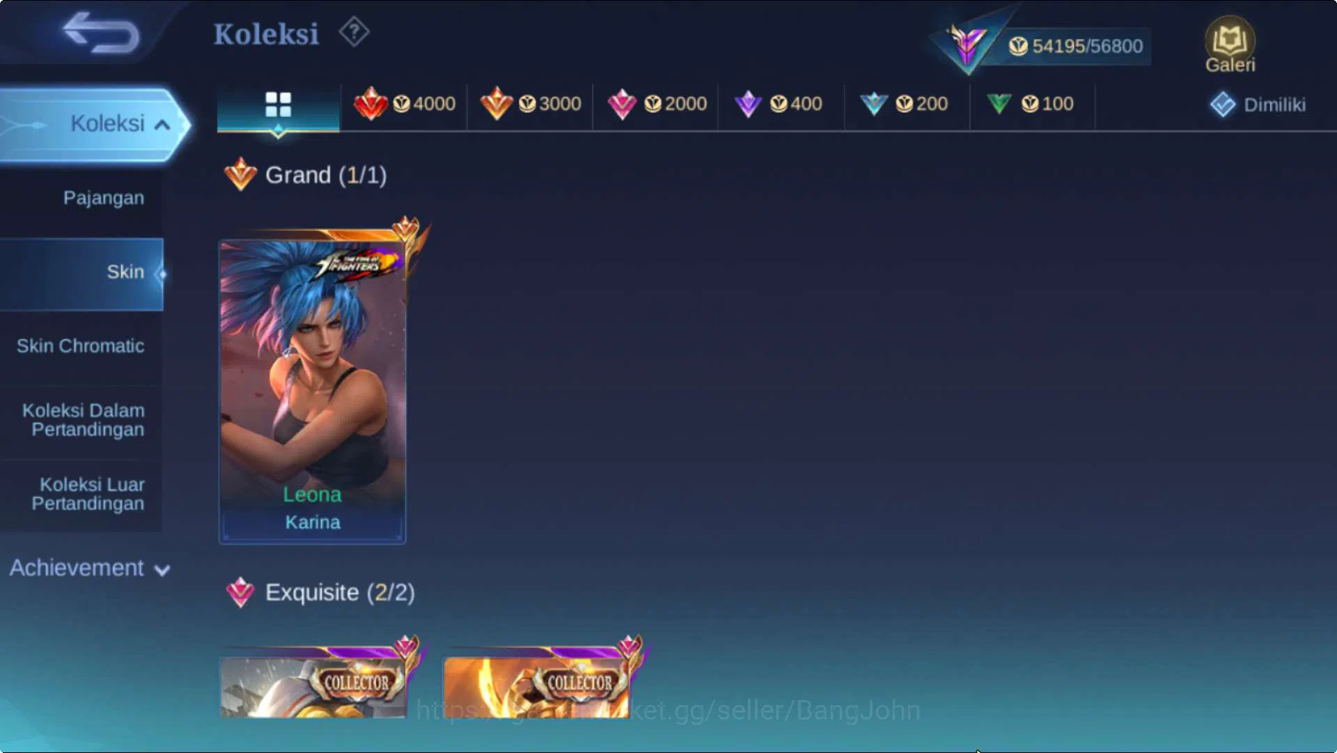 Mobile Legends: Bang Bang Accounts Hero 131 Skin 281 | CC Parsha+Natalia, KOF Karina, image 10