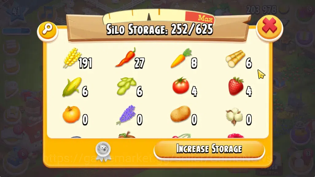Hay Day Accounts Level 41 | Barn Storage 1100 + Silo Storage 625 |  image 8