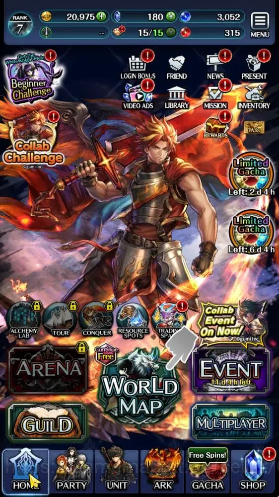 Last Cloudia Accounts Mid‑Game GLOBAL|Rank 7|Collab Brave Frontier (Goddess Tilith,Fire God Vargas) + (Goddess Lilaha)| 4 4