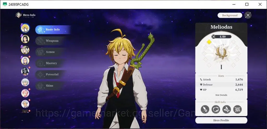 The Seven Deadly Sins: Origin Accounts SEA |4 SSR| Meliodas P1, Jericho P1, Drake, Guila image 1