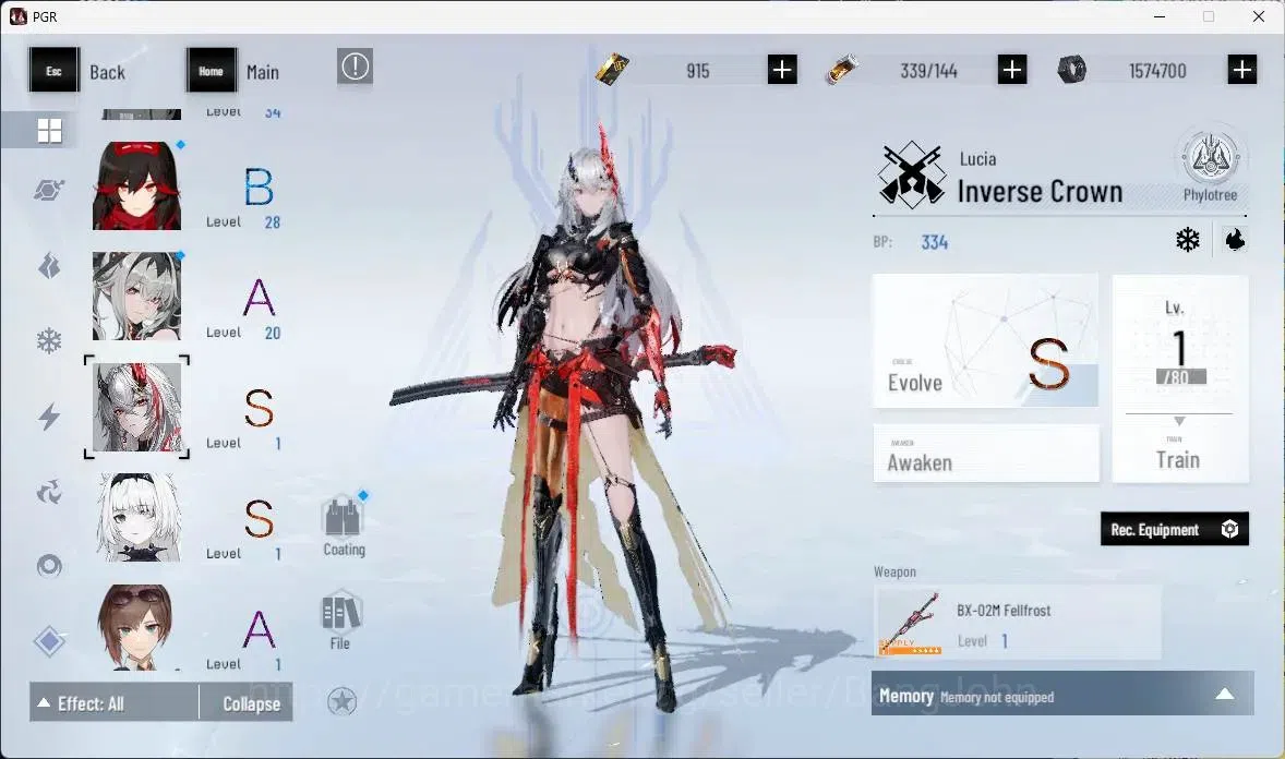 Punishing: Gray Raven Accounts ASIA | S Lucia CW,S Kamui T,S Lucia IC,S Feral+Sig image 12