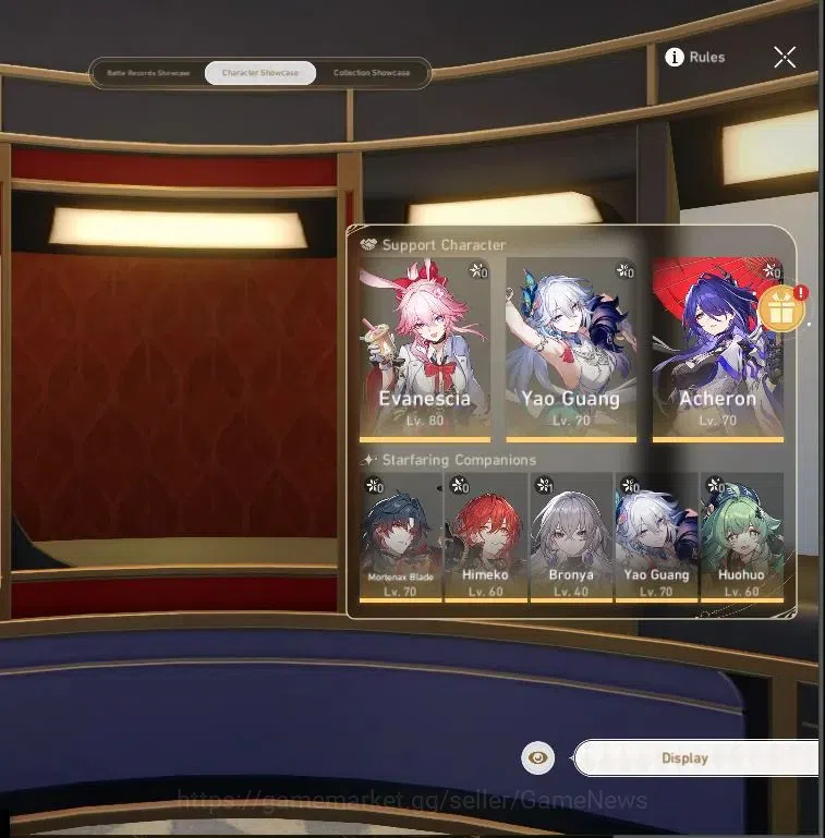 Honkai Star Rail Accounts Others Asia|TL 60|6 Limited|(Evanescia)+Sign Yao Guang,HuoHuo,Mortenax Blade,Acheron,DH Terrae 2
