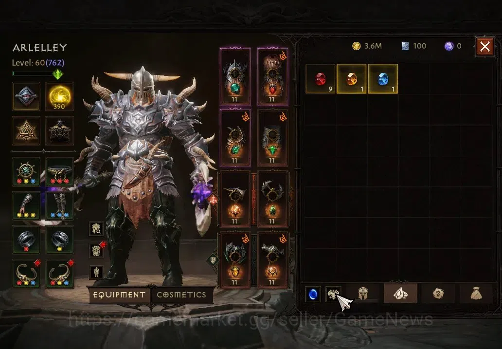 Diablo Immortal Accounts High-End SA-Oza|CS ON|Lv60(390)|Barbarian|CR 2k|Reso 600|Paragon Vanquisher|INFERNO VII|Take 8