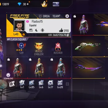 Free Fire Accounts Indonesia|M1887 - Hand Of Hope, M1887-Gurun Pasir,M1887-Mamba Gnaw|Super Void Bundle|Check SS FF987B
