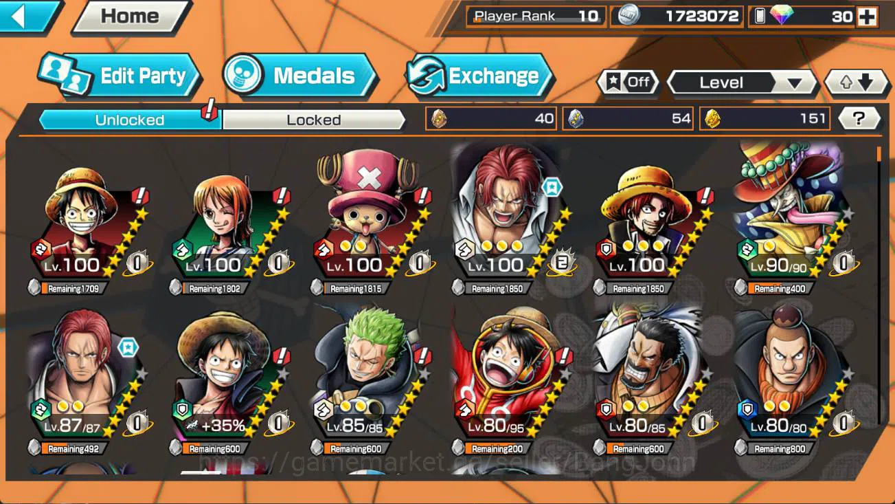 One Piece Bounty Rush Accounts GLOBAL | ex 4 onighasima zoro, St ethanbaron, FR s image 3