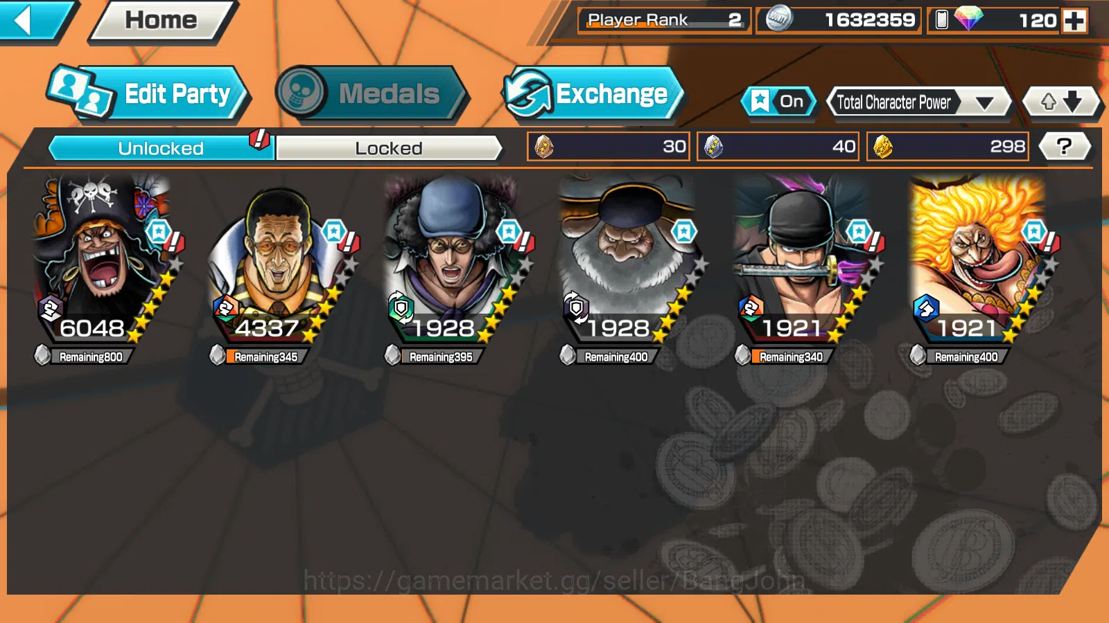 One Piece Bounty Rush Accounts Global | 6EX | The5elder Saturn,4Emperor teach,Swo image 2