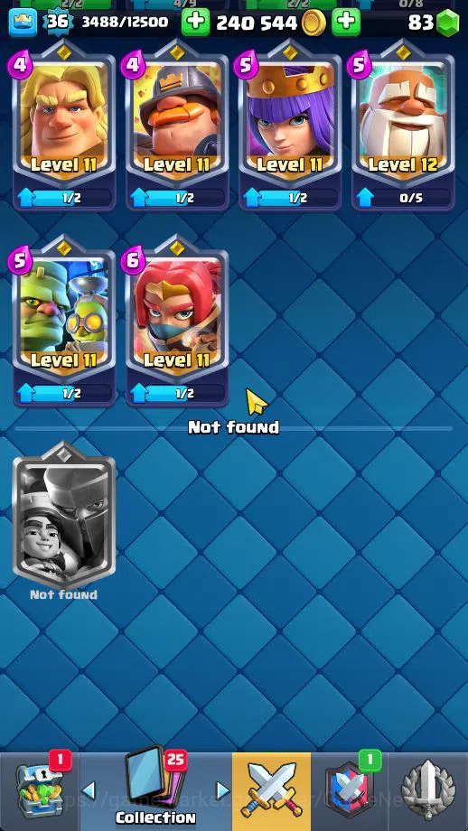Clash Royale Accounts Midgame Lv 36|Trophy 7326|KTL 12|Limited Skin|Card 120| 1 HERO 5 EVO 7 Champ 21 Legendary 33 Epic 30 12