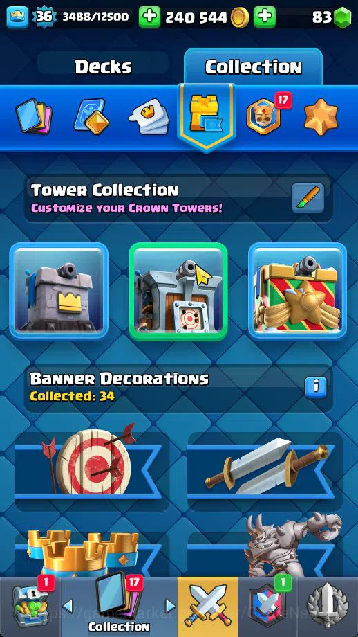 Clash Royale Accounts Midgame Lv 36|Trophy 7326|KTL 12|Limited Skin|Card 120| 1 HERO 5 EVO 7 Champ 21 Legendary 33 Epic 30 16