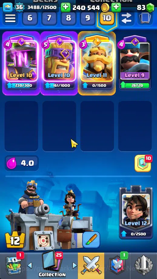 Clash Royale Accounts Midgame Lv 36|Trophy 7326|KTL 12|Limited Skin|Card 120| 1 HERO 5 EVO 7 Champ 21 Legendary 33 Epic 30 3