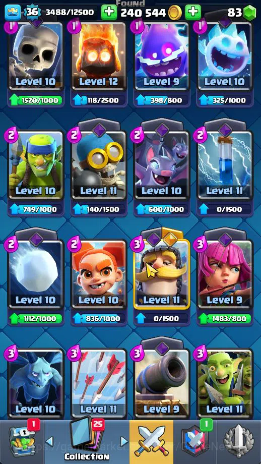 Clash Royale Accounts Midgame Lv 36|Trophy 7326|KTL 12|Limited Skin|Card 120| 1 HERO 5 EVO 7 Champ 21 Legendary 33 Epic 30 5