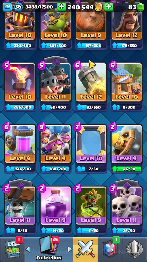 Clash Royale Accounts Midgame Lv 36|Trophy 7326|KTL 12|Limited Skin|Card 120| 1 HERO 5 EVO 7 Champ 21 Legendary 33 Epic 30 8