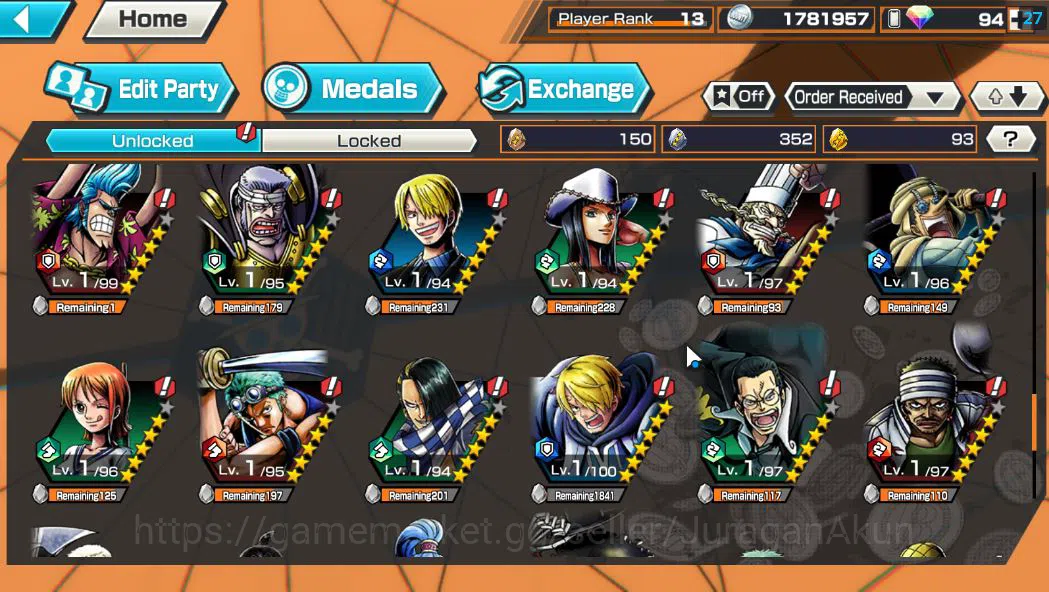 One Piece Bounty Rush Accounts Global|2 EX META|Blackbeard Pirate Kuzan,Devine Sh image 10