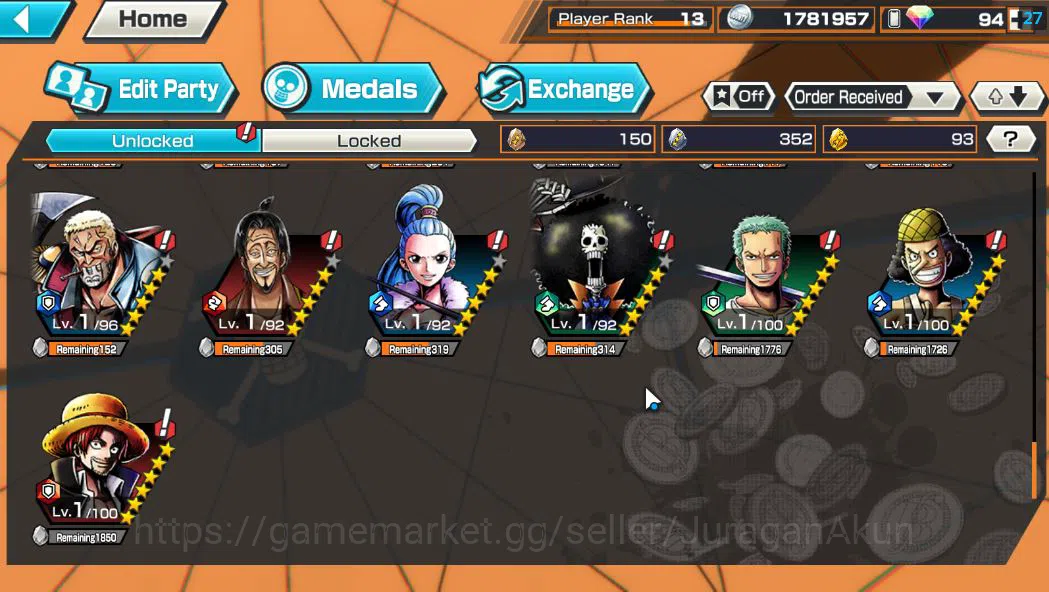 One Piece Bounty Rush Accounts Global|2 EX META|Blackbeard Pirate Kuzan,Devine Sh image 11