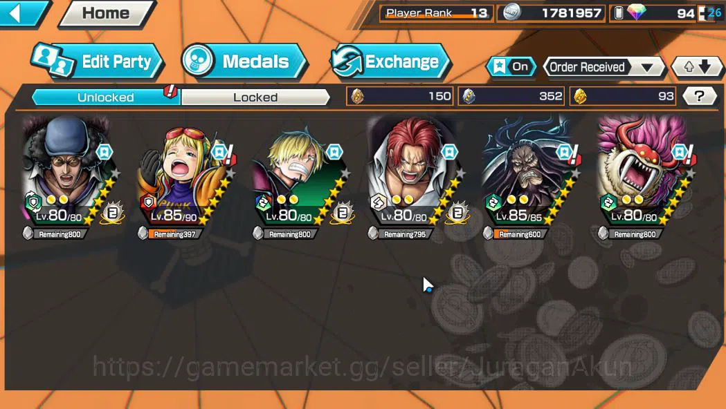 One Piece Bounty Rush Accounts Global|2 EX META|Blackbeard Pirate Kuzan,Devine Sh image 5